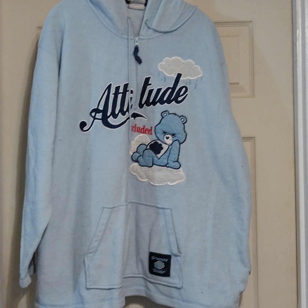 Carebears grumpy bear pullover fleece hoodie size 26/28